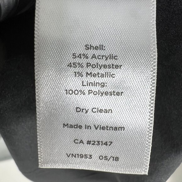 Talbots Womens 6 Tweed Black White Dress Raw Hem Houndstooth Old Money Office - Picture 15 of 16